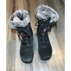 Merrell Winter Boots Black Suede Performance Womens Size 6.5